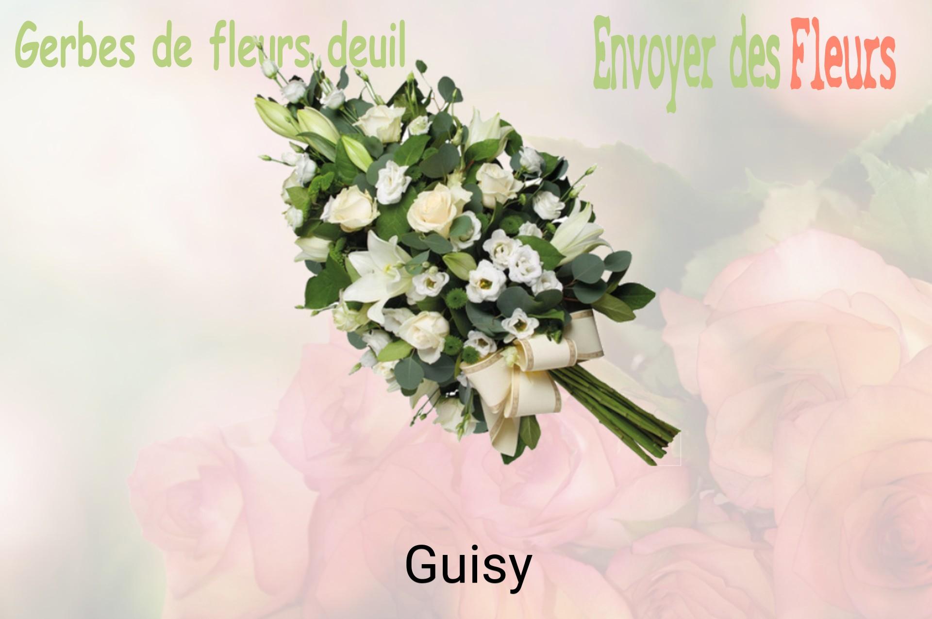 Gerbe de fleurs de deuil livrée à Guisy